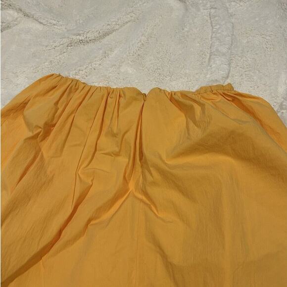 ZARA Orange Pleated‎ Puffy Hem Mini Skirt Size M - Picture 3 of 4